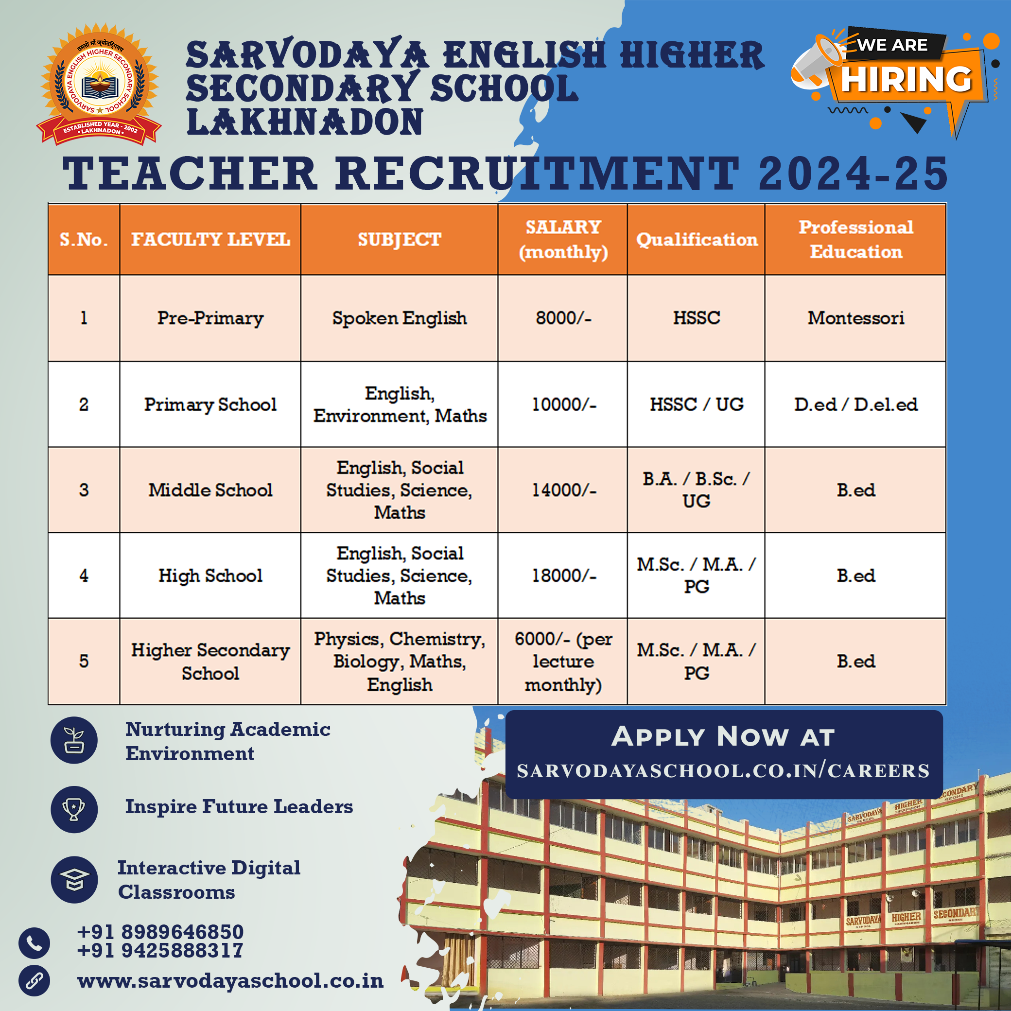 Teacher Recruitment Poster